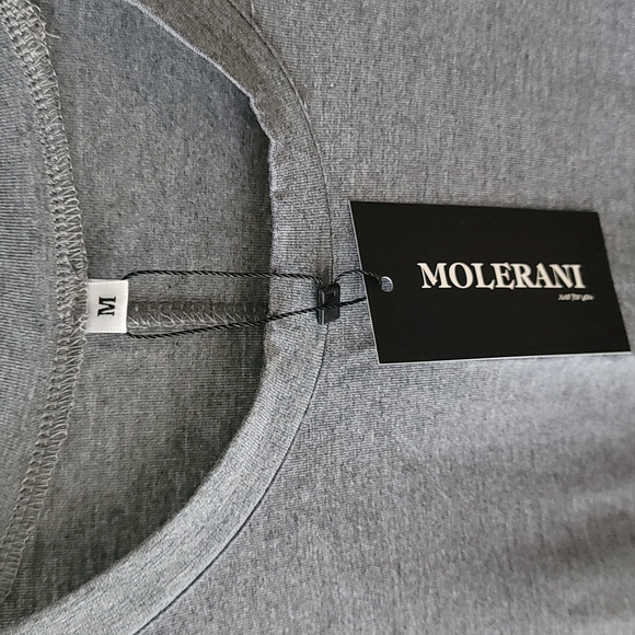 MOLERANI Women's Casual Plain Simple T-Shirt Loose Dress - Picture 3 of 4